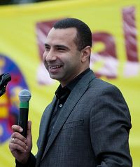 '“同一个自由世界”（One Free World International ）创办人及总裁沙菲（Majed El Shafie）'