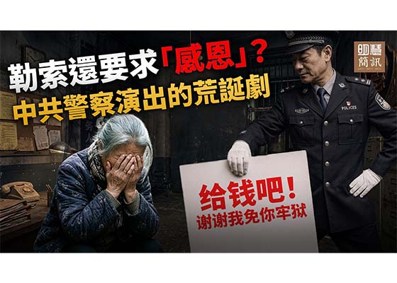视频：勒索还要求“感恩”？中共警察演出的荒诞剧